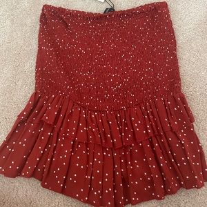 Ccollection tube top with flowy bottom, L